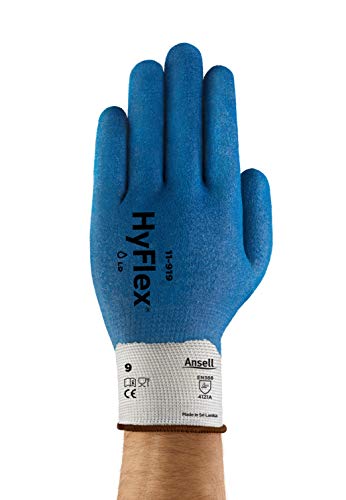 Ansell HyFlex 11-919 Work Gloves for Oily Environments Mechanics Glove for Multi-Purpose, Second Skin Feel Liner - Image 2