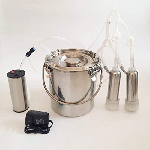 Extractor de leche eléctrico portátil 5L con cubiertas de pezón acero inoxidable miniatura 1