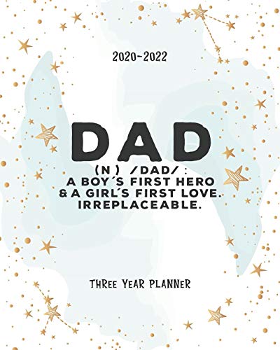 Dad: Definition Academic Planner 2020-2022 Monthly Agenda Organizer Diary 3 Year Calendar Goal Federal Holidays Password Tracker Notes Appointments Gifts image 3