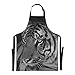 Tablier de jardinage Chef Animal sauvage tigre réglable 88x68 cm tablier de gril pour hommes tablier d'artiste goutte d'eau pour hommes femmes