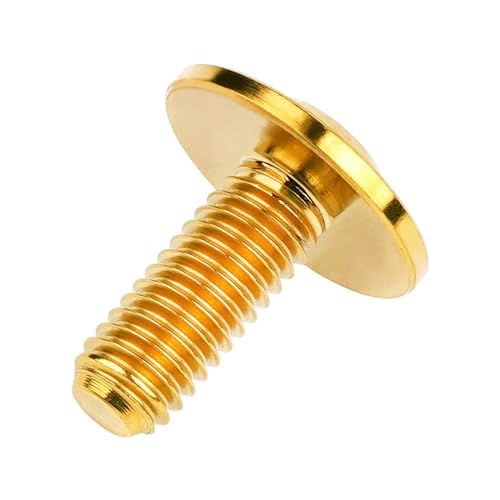 Image of Titanium Torx Head M6 x15 20mm Bolt Screw for Bicycle Motorcycle Car Modification Pack of 6 (Gold, M6x15mm)