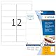 HERMA 9533 Wetterfeste Folienetiketten, 10 Blatt, 99,1 x 42,3 mm, 12 pro A4 Bogen, 120 Stück, selbstklebend, bedruckbar, matt, blanko Outdoor Klebeetiketten Aufkleber aus Polyethylen, weiß