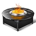 Wanchao 40 in Fire Pit Surround Tabletop for Solo Stove Bonfire and Ranger Wood Burning, Powder-Coated Steel Tabletop for Solo Stove Bonfire Accessories, 24 in Inner, Fits Most Wood Burning Fire Pit.