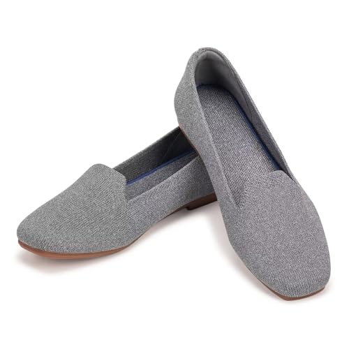 Image of Frank Mully Women's Loafer Flats Square Toe Comfortable Office Work Shoes, Cute Penny Loafer Slip On Walking Driving Shoes