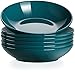 LOVECASA Serie Sweet Servizio di Piatti in Porcellana, Set di Piatti Profondi, Piatti Fondi in Porcellana per 6 Persone, 21CM 550ML, per Primi, Zuppa, Pasta, Insalata, Verde Scuro