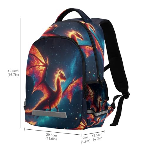 Dragon in The Dark Night Backpacks for Kids School Bag Student Backpack Bookbag For Boys Girls Casual Bag3