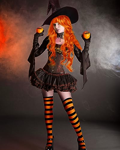 Janinka Halloween Witch Costume Set For Woman, Wig, Witch Hat thumb #3