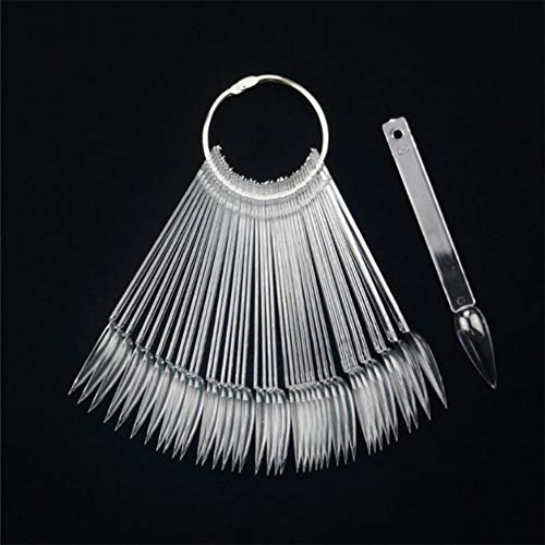 image for MotBach 160 pieces Plastic Stiletto Nail Swatch Sticks Nail Color Disp
