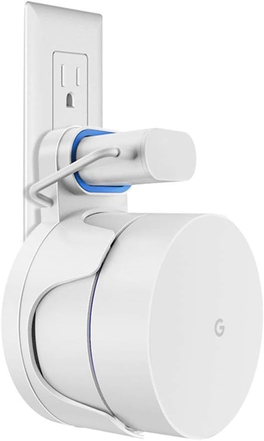 Delhisalesmart Outlet Hanger Clip Stand Space-Saving Bracket for Google WiFi Routers and Beacons (White)