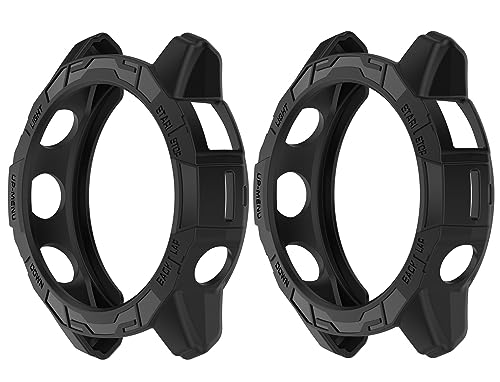 SHEAWA for GarminK[~ Fenix 7 Pro P[X Jo[ 2Zbg یP[X ݊i Epix Pro 47mm TPUS یJo[ ϏՌ ANZT[ (ubN)