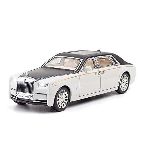 Image of 1:32 Diecast Metal Car Model Phantom Toy Cars For Kids Pull Back Openable Doors With Light Sound, Multicolor
