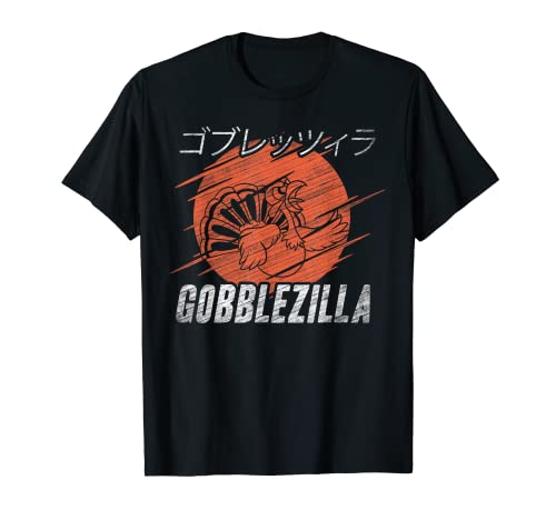 Turkey Day Thanksgiving Gobblezilla Camiseta
