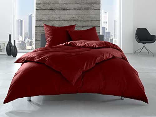 Bettwaesche-mit-Stil Linon/Renforcé Bettwäsche 100{72eab3d6f2fd445bd07b1af41f2cfb50e8d88298df2f9758f8288373890e7b70} Baumwolle aus kontrolliert biologischen Anbau Garnitur 135x200 + 80x80, weinrot Bettwaesche-mit-Stil Linon/Renforcé Bettwäsche 100{72eab3d6f2fd445bd07b1af41f2cfb50e8d88298df2f9758f8288373890e7b70} Baumwolle aus kontrolliert biologischen Anbau Garnitur 135x200 + 80x80, weinrot