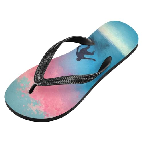 Flip Flop Sandals Painting Surfing Print for Women Men Beach Outdoor XS2