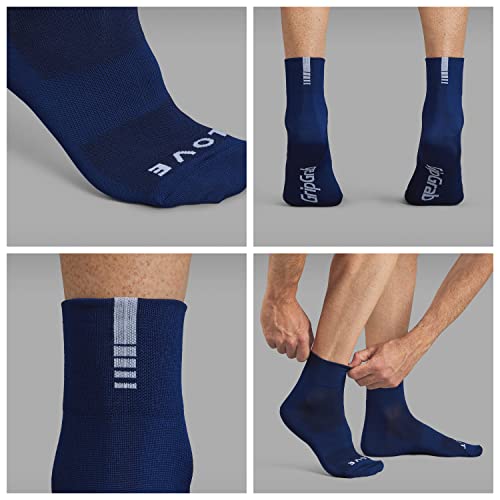 Image of GripGrab Lightweight SL Summer Cycling Socks - 2 Lengths, Road & Gravel | Breathable Coolmax mesh, stretch arch support, short ~3.5 in or tall ~6 in cuff - road, MTB, gravel & indoor biking
