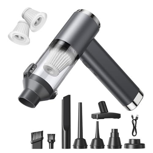 GARAID 4 en 1 Aspirador de Mano Potente, 25000Pa Mini Aspirador Coche Potente Portátil Recargable, Aspiradora Portatil para Pelo De Mascotas, Coche, Hogar, Oficina GARAID 4 en 1 Aspirador de Mano Potente, 25000Pa Mini Aspirador Coche Potente Portátil Recargable, Aspiradora Portatil para Pelo De Mascotas, Coche, Hogar, Oficina