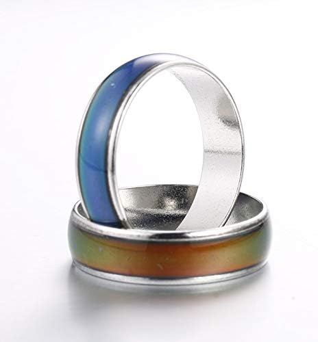 6mm Color Changing Ring Mood Emotion Temperature Index Copper Color Change Ring for Women Men