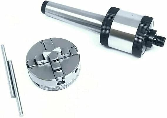Portabrocas autocentrante de 4 mandíbulas de 65 mm con centro giratorio MT 3 rosca 14 x 1