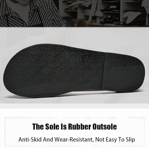 Men's Genuine leather Handmade Strappy Flat Sandals adjustable back Hook and loop open toe Outdoor Sandals Summer Casual vacation beach Sandals2