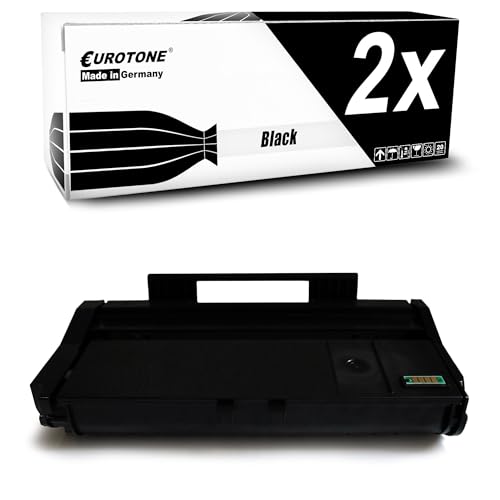 Toner Ricoh SP100 SP112 Eurotone lot de 2 cartouches pour imprimante de bureau remplace 407166