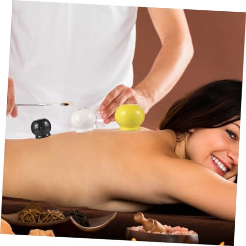 Set profesional de ventosas al vacío de 5 piezas, kit colorido para terapia de ventosas con succión ajustable y fondo hundido, ideal para masajes y alivio del dolor, apto para uso doméstico o en spa miniatura 5