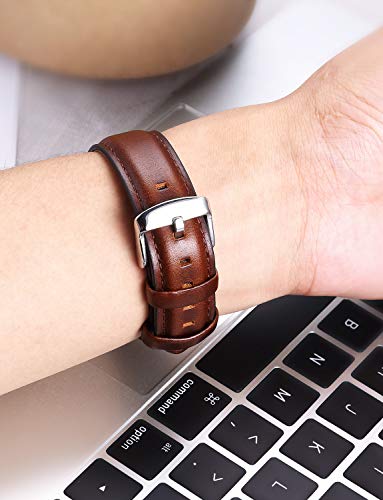 Image of BINLUN Leather Watch Band Quick Release Replacement Leather Smart Watch Straps for Women and Men in Black Brown Red 12mm 13mm 14mm 17mm 18mm 19mm 20mm 22mm