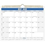 Wall Calendar 2025-2026 – Calendar 2025-2026 Wall, Run Now to Dec 2026, 11 x 8.5 In, 20 Monthly Calendar, with Twin-wire Binding, Yearly Overview, Julian Dates, Thick Paper, Holidays, ＆ Notes, Blue