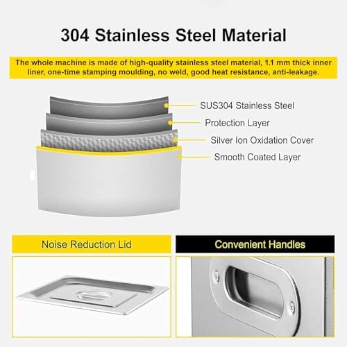 Professional 6L Ultrasonic Cleaner with Stainless Steel Tank - 40KHz Jewelry & Metal Parts Cleaning Machine, 0-80°C Heating, 0-30 Min Timer for Effective Cleaning.
