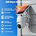 2K Cameras for Home Security-2.4G WiFi Outdoor Camera Wireless Solar/Battery Powered with solar panel, 360° Viewing, AI Human Detection, Color Night Vision, with SD Storage, Works with Alexa(2 Pack)