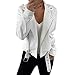 Sonojie Perfecto Manteau Biker Ceintures Veste Revers Courte Blanche Long avec Poches Veste Courte 2019