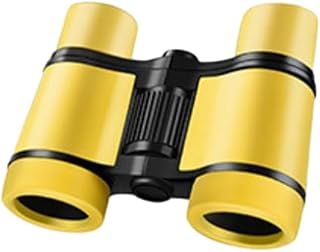 AMSLSIU Binoculares portátiles a Prueba de Golpes para niños, para exploración al Aire Libre, Juguetes de Goma eficientes, diversión educativa Inteligente, Modelo básico Amarillo