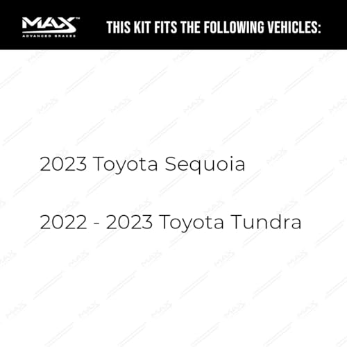 Image of MAX Advanced Brakes - Front Brake Kit For 2022-2023 Toyota Tundra, 2023 Sequoia| Carbon Ceramic Brake and Rotor Kit| Daily Driving OE Replacement Brake Rotors
