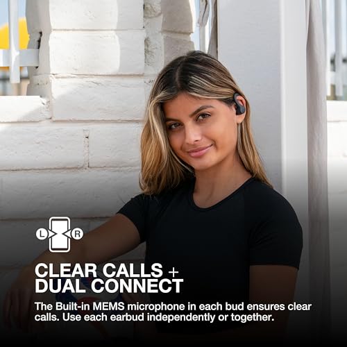Image of JLab Go Air Sport+ Running Headphones - True Wireless Headphones Bluetooth, Hook Over Ear Earbuds for Sports & Gym, 35+ H Playtime in Ear Buds, IP55 Sweat-Resistant, Be Aware Mode, Graphite
