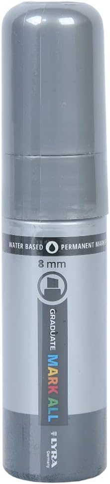 Lyra Graduate Mark All 8.0mm Permanent Art Marker (Silver, Pack of 1)