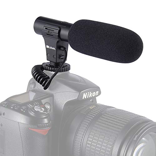 Video Microphone, Photography Interview MIC Microphone Compatible Sony, Nikon Canon,DSLR Cameras, Camcorders.