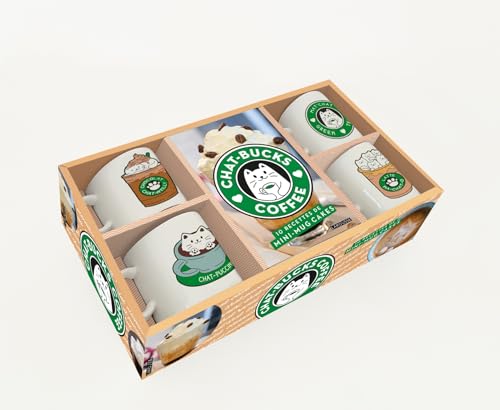Chat-bucks Coffee 10 recettes de mini-mug cakes: Coffret avec 4 mini-tasses en céramique