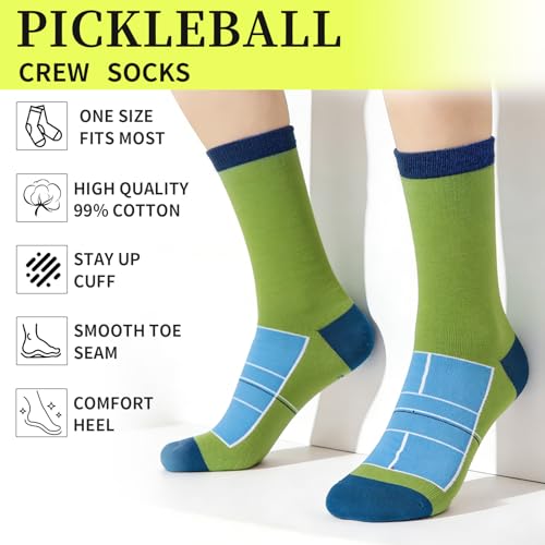 Image of KOFULL Funny Pickleball Socks, Pickleball Themed Sock, Crew /Ankle socks, Accessories Gifts for Pickleball Fan Gift, Size 6-13