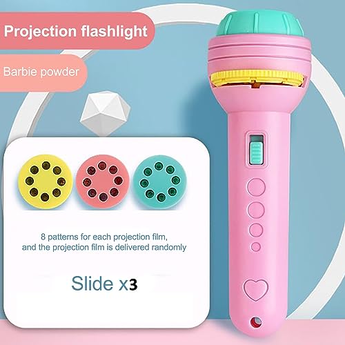 Image of 3 Slides 24 Pictures Clear Projection Slide Flashlight Projector Torch for Kids, Mini Flash Light Projector Toys for Kids, Lighting Toys for Kids 1, 2 & 3 Year Old Random Multicolor