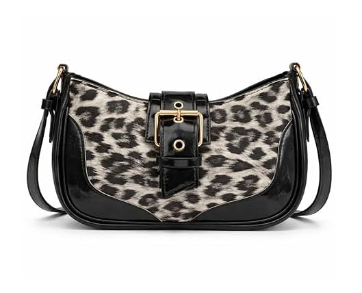New Launch Design Women's Leopard Print Shoulder Bag with Buckle Detail | Trendy Hobo Sling Bag | Fashion Handbag for Daily Use, Collage Casual,Office Fashion outfits-image-32