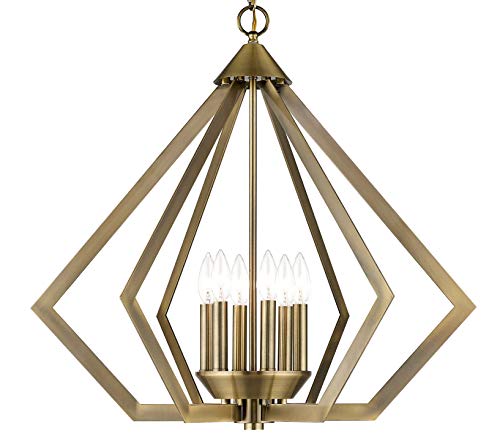 Livex Lighting 40926-01 Chandelier, 26″ x 26″ x 25″, Antique Brass
