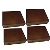 Set di 4 piedini in legno per divani a forma di L, gambe di ricambio per mobili e divani (B in una linea, 12 cm)