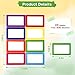 Pacific Mailer Colorful Plain Name Tag Sticker Labels [200 Labels, 3 1/2