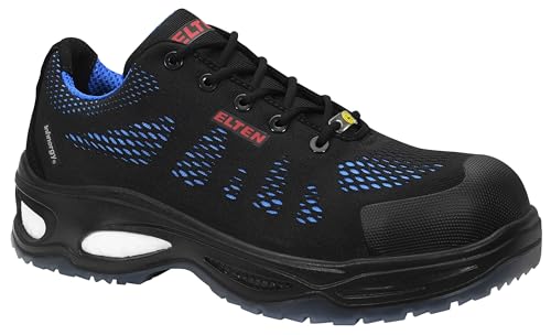 ELTEN Herren Logan Blue Low ESD S1 Sicherheitsschuhe, Blau, 43 EU