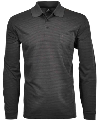 Preisvergleich Produktbild Ragman Herren Softknit-Polo Fineliner, Langarm,XL,Schiefer