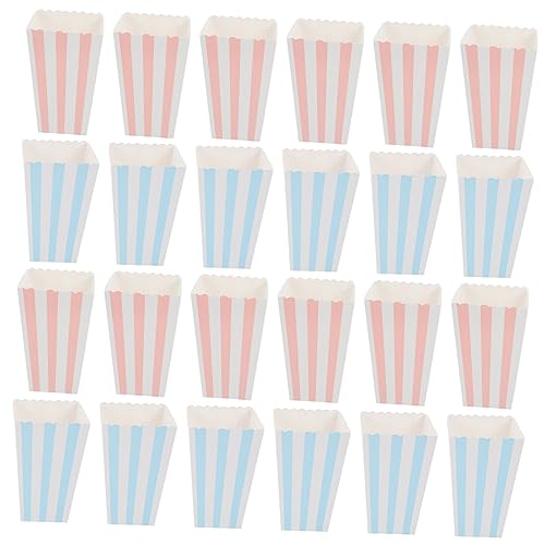 KICHOUSE 24pcs Party Snack Buckets Paper Storage Containers Carnival Decor Popcorn Holder
