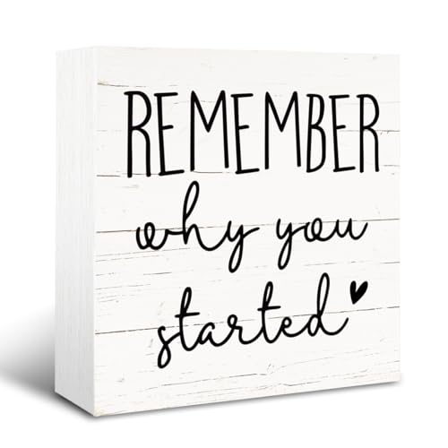 Inspirational Wood Signs, Farmhouse Table Shelf Decoration, Desk Decor, Positive