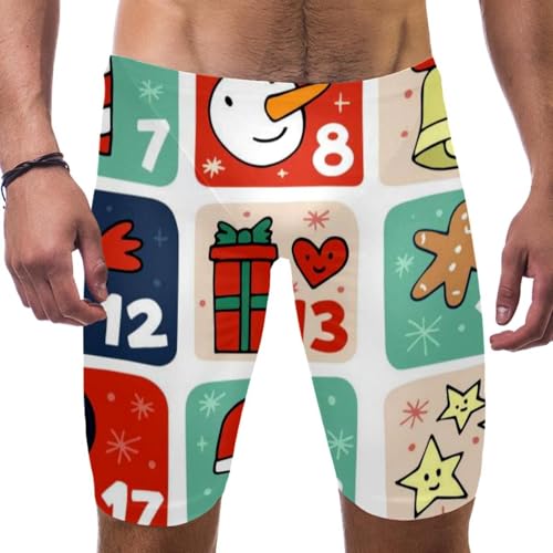 Jammers de natación para hombre bañador largo de entrenamiento navideño