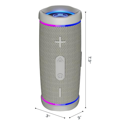 Image of TREBLAB HD77 Waterproof Bluetooth Speaker, 30W Deep Bass, RGB Light, 20H | TWS Pairing for True Stereo, USB-C Fast Charge, AUX Input - Portable Wireless Speaker for Outdoor & Backyard Use