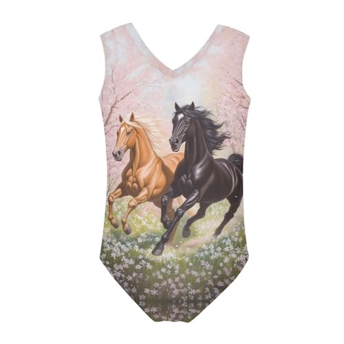 Image of Xpyiqun Swimsuits for Girls 3-14 V Neck Sleeveless Bathing Suit Summer Sport One Piece Swimwear Beach Swimming