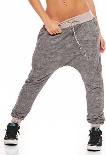Malito Femme Pantalon de Jogging Patte Sport Sweatpants 7398 (Beige) Cover